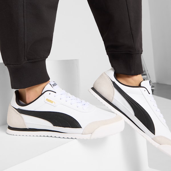 Sneakers Turino II OG Femme, PUMA White-PUMA Black-Vapor Gray-PUMA Gold, extralarge